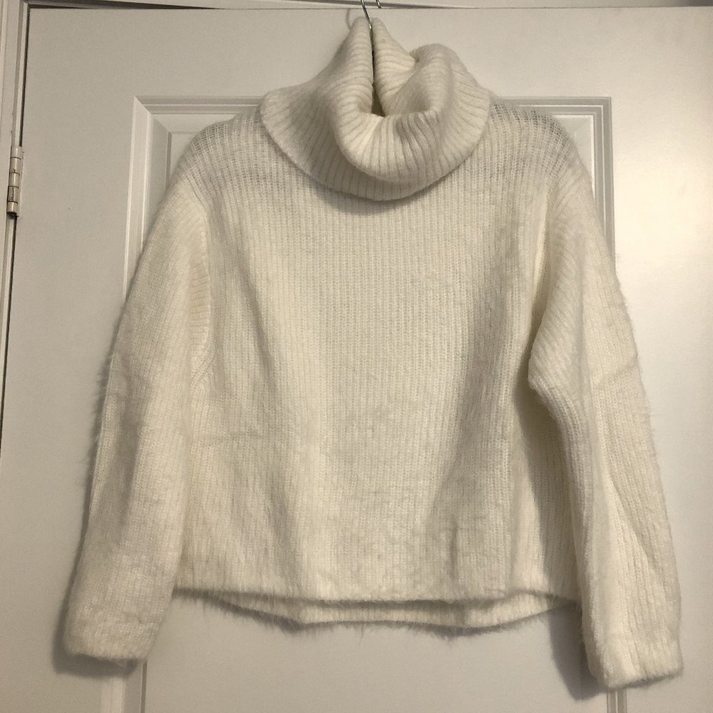 Fluffy Knit Turtleneck Sweater